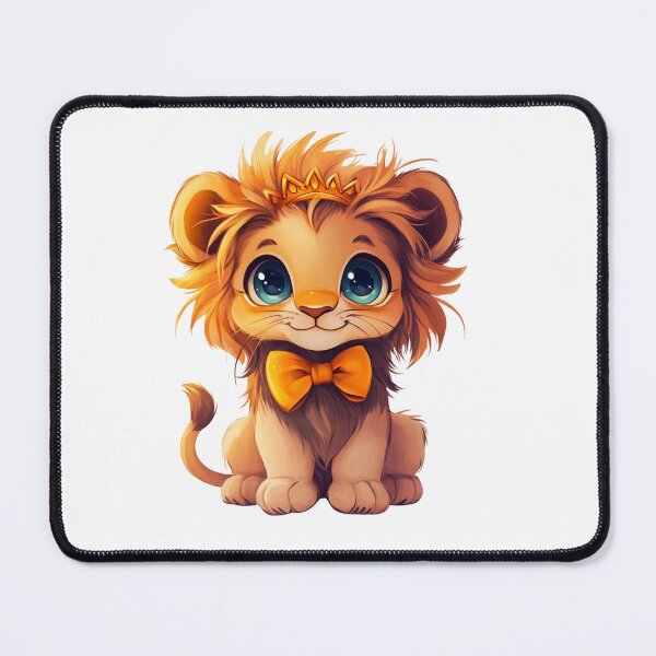 Item preview, Cute Lion Cub with Crown – King of Beasts designed and sold by BGHoneyPrints.