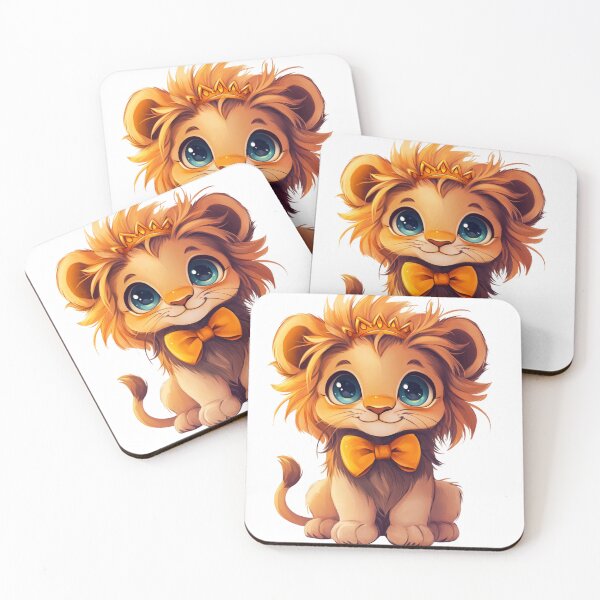 Item preview, Cute Lion Cub with Crown – King of Beasts designed and sold by BGHoneyPrints.