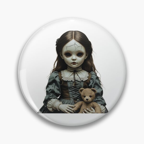 Item preview, Broken Victorian doll with creepy teddy bear designed and sold by StormArte.