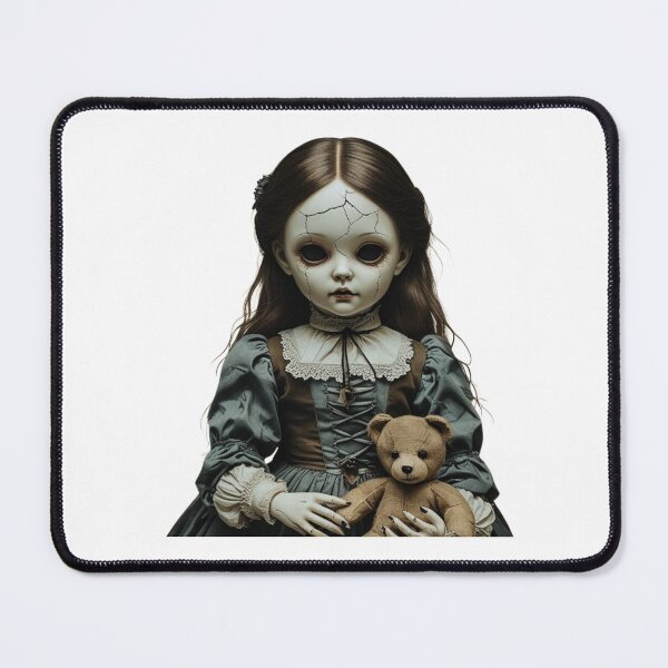Item preview, Broken Victorian doll with creepy teddy bear designed and sold by StormArte.