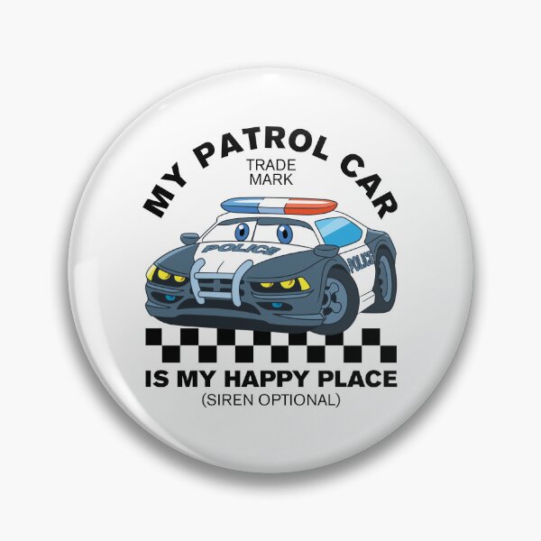 Item preview, My patrol car is my happy place (siren optional) designed and sold by Peerless-Prime.