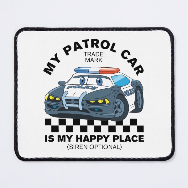 Item preview, My patrol car is my happy place (siren optional) designed and sold by Peerless-Prime.