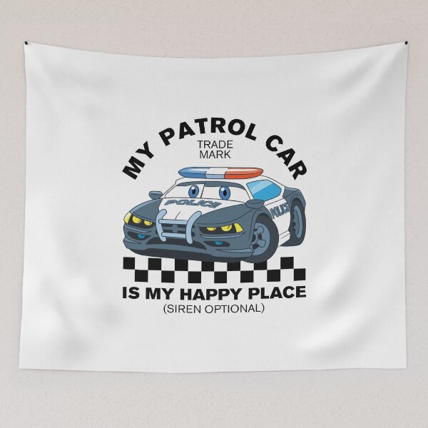 Item preview, My patrol car is my happy place (siren optional) designed and sold by Peerless-Prime.