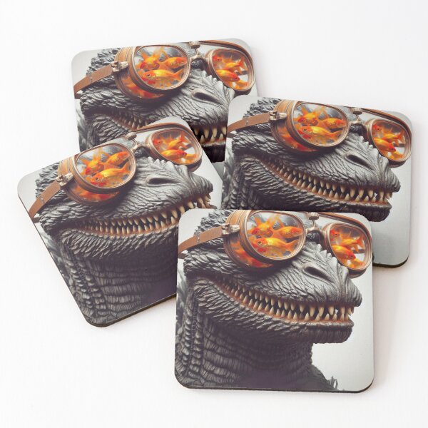 Item preview, "Jurassic Carp-ture: Goldzilla with Shades" designed and sold by Print Fiction.