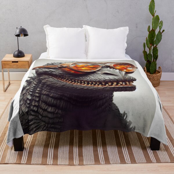Item preview, "Jurassic Carp-ture: Goldzilla with Shades" designed and sold by Print Fiction.