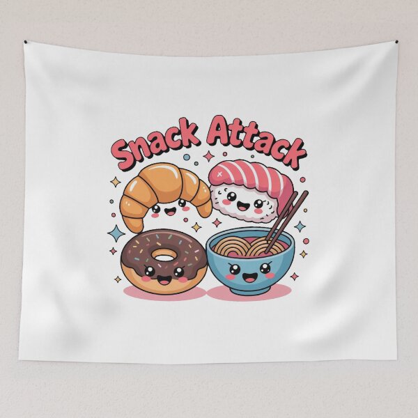 Item preview, Kawaii Snack Cute Noodles, Sushi, Donut & Croissant designed and sold by AmabelleAtelier.