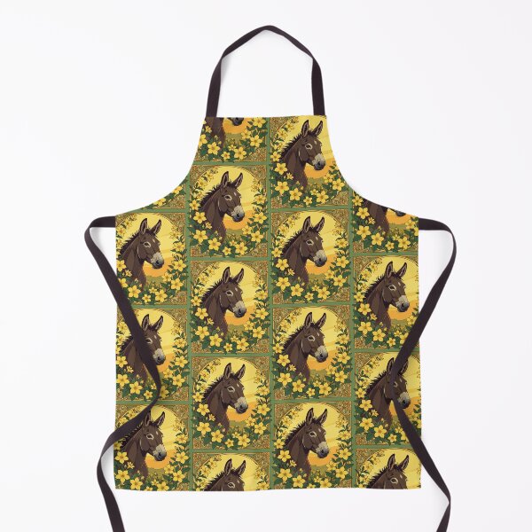 Item preview, Mule Work Animal Surrounded By Yellow Jasmine Flowers designed and sold by taiche.