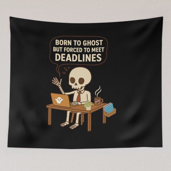 Item preview, Born to ghost but forced to meet deadlines -Funny Ghost designed and sold by Artistusha.