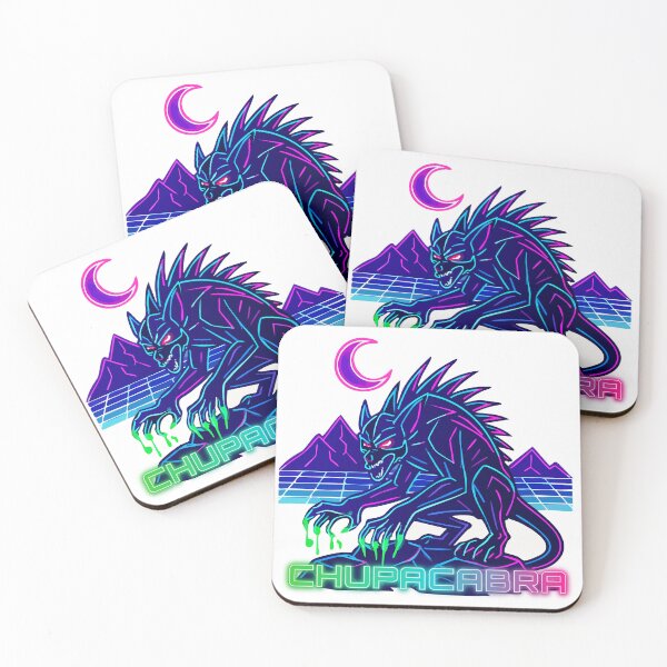 Item preview, Chupacabra Neon Synthwave – Vaporwave Cryptid Design designed and sold by Folk Bestiary.