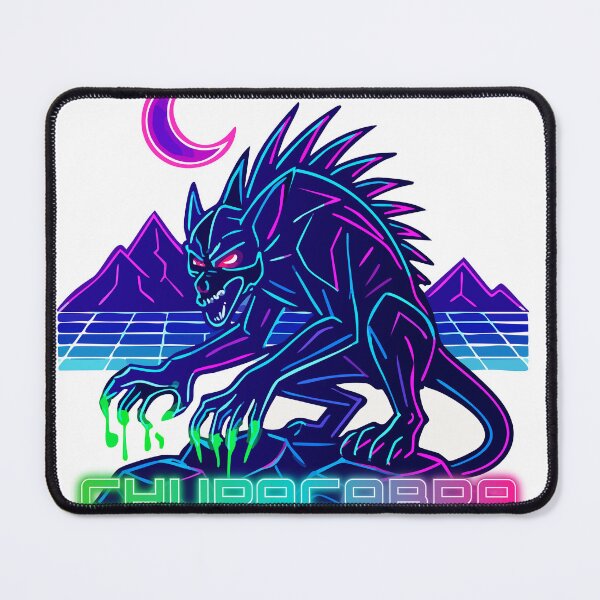Item preview, Chupacabra Neon Synthwave – Vaporwave Cryptid Design designed and sold by Folk Bestiary.