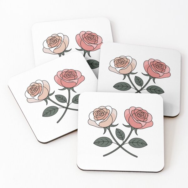 Item preview, Elegant Twin Roses Illustration – Romantic Floral Art with Vintage Botanical Aesthetic designed and sold by ArtByYunus.
