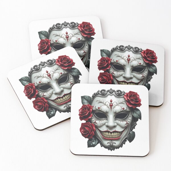 Item preview, Dark Victorian mask with red roses designed and sold by StormArte.