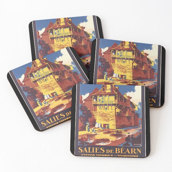 Item preview, Vintage Salies-de-Béarn Travel Poster | Early 20th Century Art | French Thermal Spa Town | Bold Colors & Art Nouveau Style designed and sold by artofuniverse.