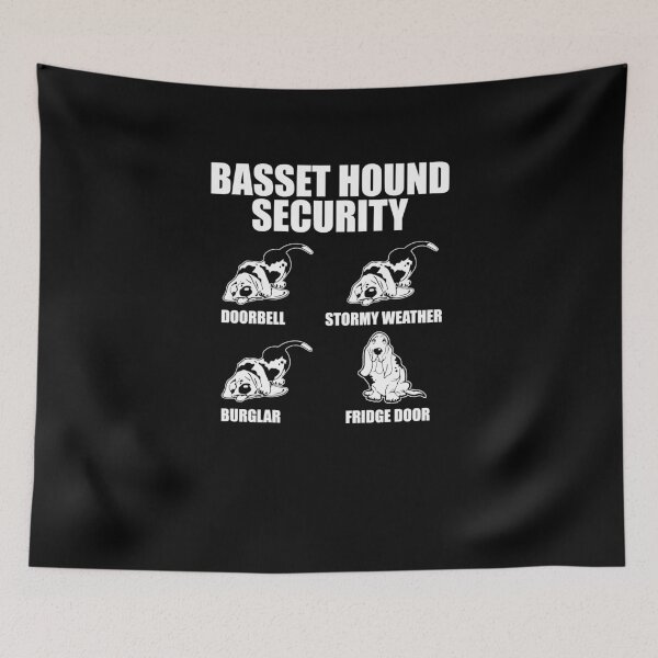 Item preview, Basset Hound Security  designed and sold by TeeTimeGuys.