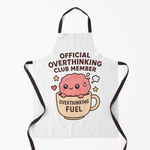Item preview, Overthinking Club – Funny Kawaii Brain Coffee Design designed and sold by Dream Machine.