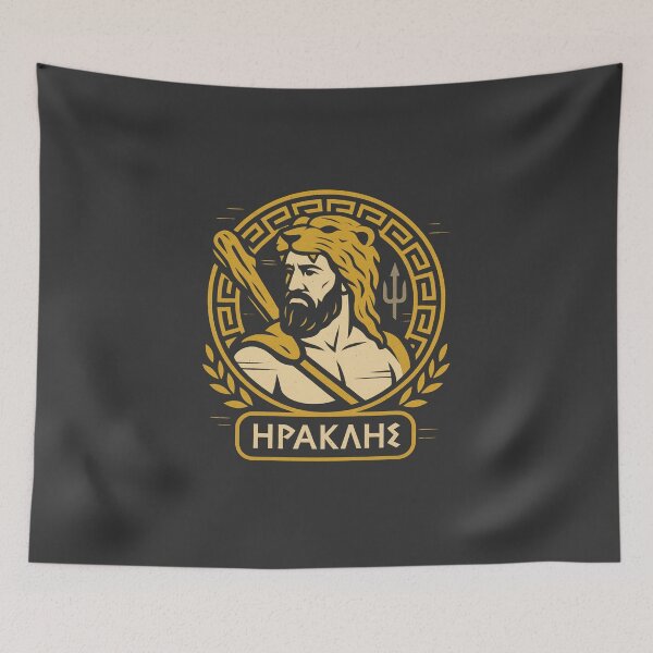 Item preview, Neon Oracle Badge – Heracles • Greek Mythology Hero of Strength designed and sold by Bratak.