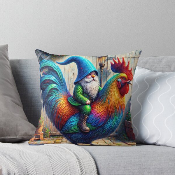 Item preview, Gnome Riding a Rooster designed and sold by M-Y-A-R-T-.