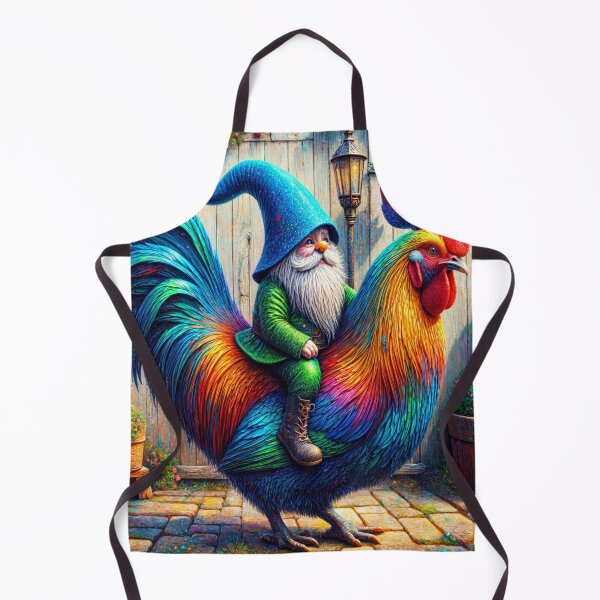 Item preview, Gnome Riding a Rooster designed and sold by M-Y-A-R-T-.