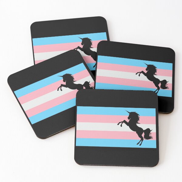 Item preview, Trans flag [unicorn silhouette] designed and sold by lazarusheart.