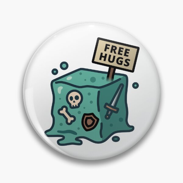 Artikelvorschau, Gelatinous Cube "Free Hugs" entworfen und verkauft von WurmWeb.DesignShop.