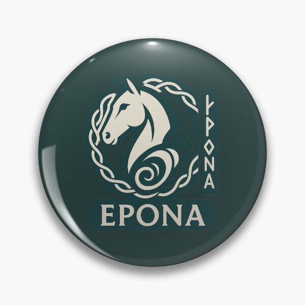 Item preview, Epona Celtic Goddess – Horse & Cornucopia Knotwork Badge designed and sold by Bratak.