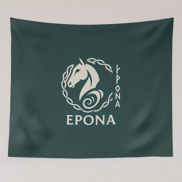 Item preview, Epona Celtic Goddess – Horse & Cornucopia Knotwork Badge designed and sold by Bratak.