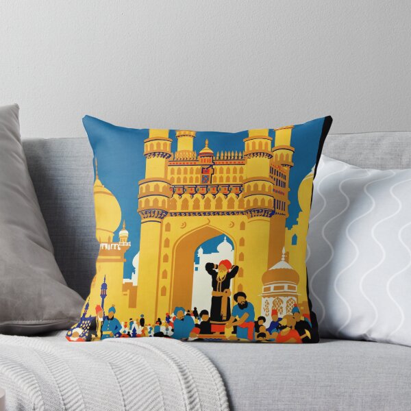 Item preview, Vintage Travel Poster | See India: Charminar Hyderabad | Art Deco Style | Vibrant Colors | Exotic Cultural Destination | British Colonial Era designed and sold by artofuniverse.