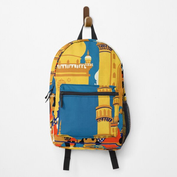 Item preview, Vintage Travel Poster | See India: Charminar Hyderabad | Art Deco Style | Vibrant Colors | Exotic Cultural Destination | British Colonial Era designed and sold by artofuniverse.