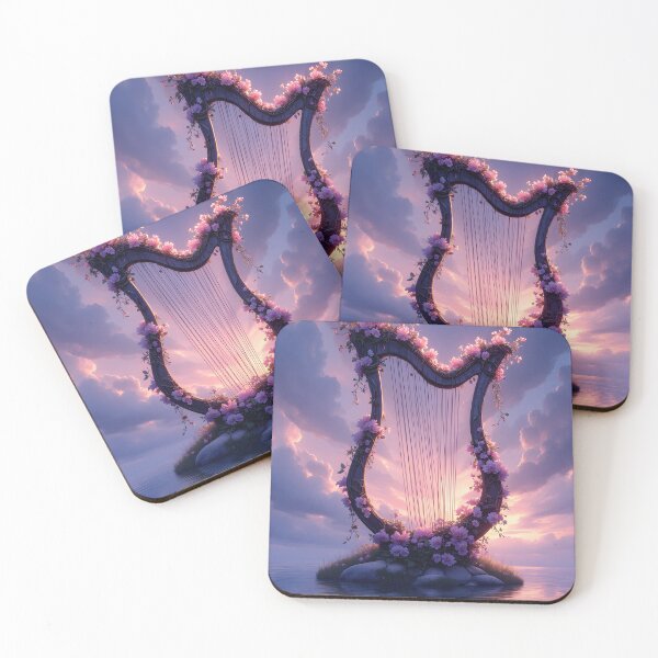 Item preview, Ethereal Harp of Blossoms designed and sold by oanaunciuleanu.