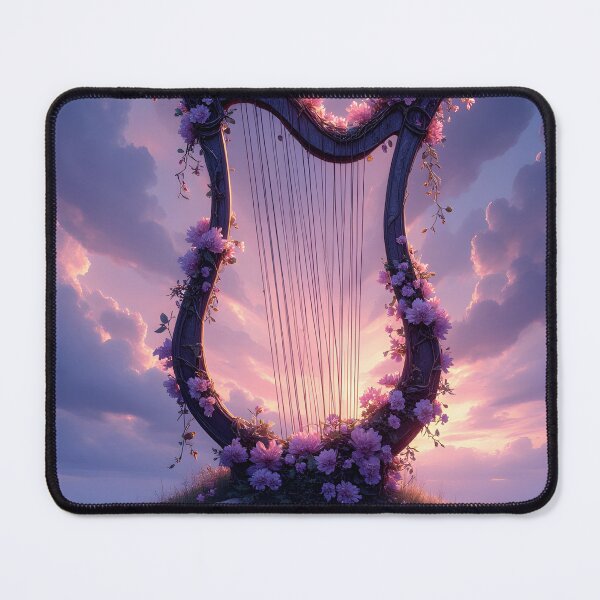 Item preview, Ethereal Harp of Blossoms designed and sold by oanaunciuleanu.