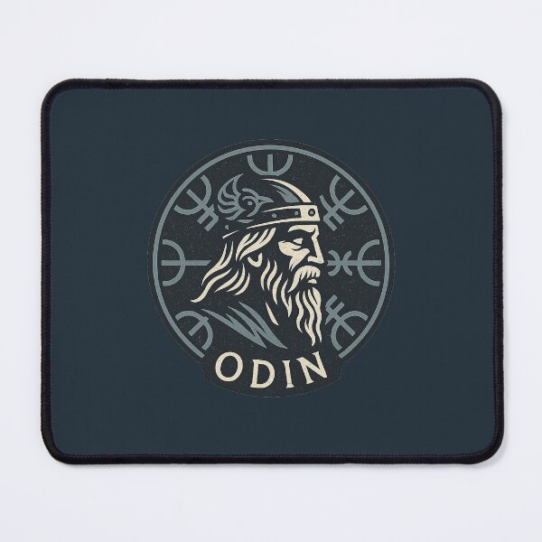 Item preview, Odin Norse Mythology Badge – Viking God of Wisdom & War designed and sold by Bratak.