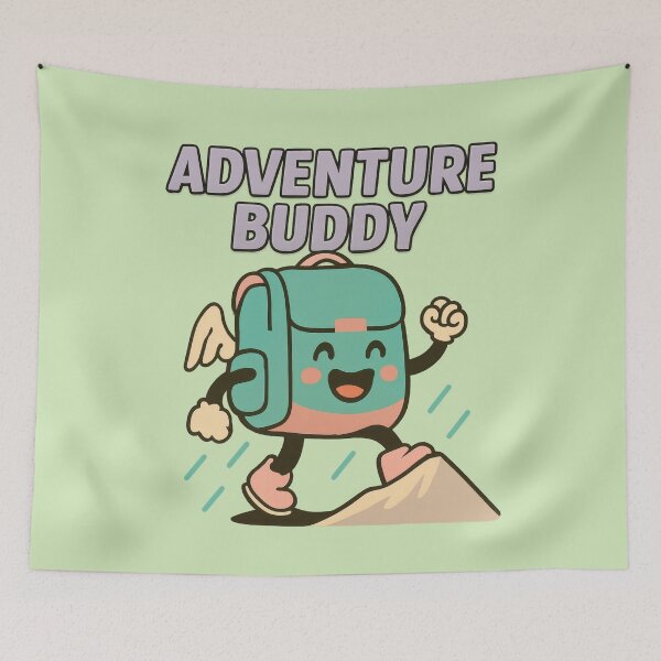 Item preview, Adventure Buddy – Kawaii Hiking Backpack designed and sold by AwesomeBeyondLimits.