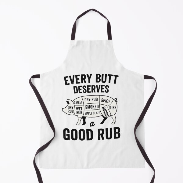 Item preview, Every Butt Deserves a Good Rub – BBQ Cut Chart Pig & Grill Rub T-Shirt designed and sold by LifmusGoDesigns.