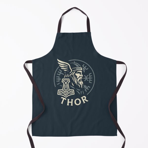Item preview, Thor Norse Mythology Badge – Viking God of Thunder & Mjölnir designed and sold by Bratak.
