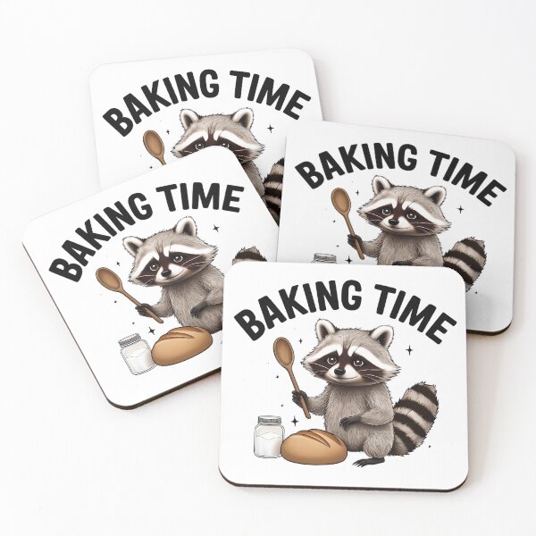 Item preview, Raccoon Baking Print | Cute Animal Baker Design designed and sold by GoxyVision.