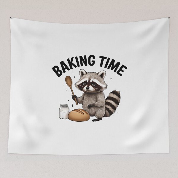 Item preview, Raccoon Baking Print | Cute Animal Baker Design designed and sold by GoxyVision.