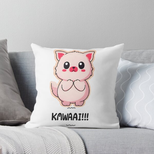 Item preview, Kawaii Pink Puppy with “Kawaai” Text – Cute Pastel Dog Illustration designed and sold by OsasChild.