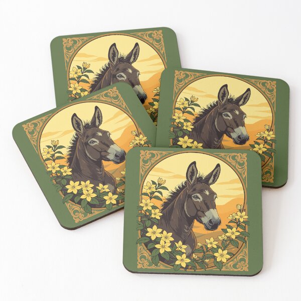 Item preview, Mule Surrounded By Yellow Jasmine Flowers designed and sold by taiche.