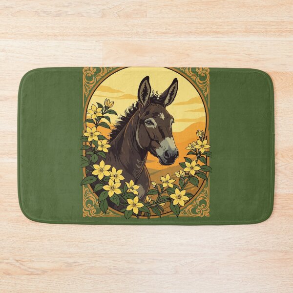 Item preview, Mule Surrounded By Yellow Jasmine Flowers designed and sold by taiche.