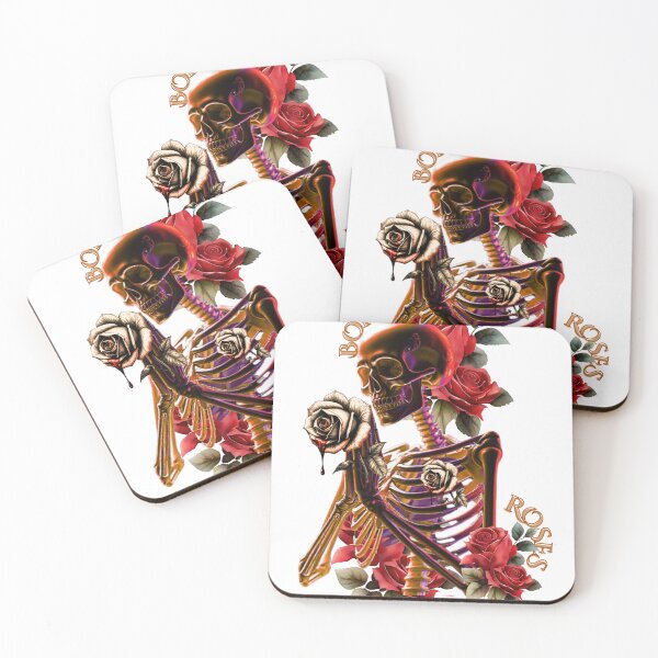 Item preview, Bones & Roses – Gothic Skull and Floral Art designed and sold by THEPLUGceoMERCH.