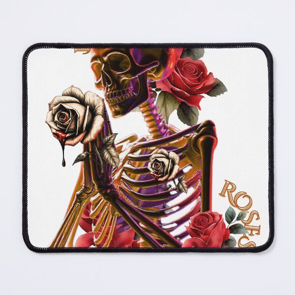 Item preview, Bones & Roses – Gothic Skull and Floral Art designed and sold by THEPLUGceoMERCH.