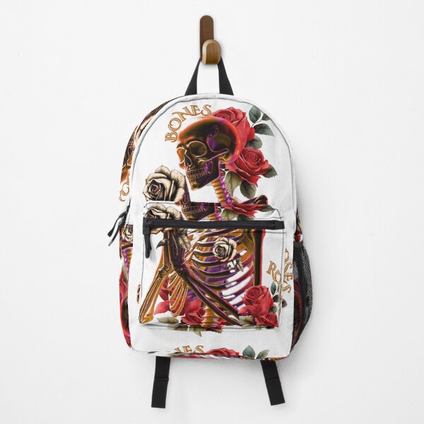 Item preview, Bones & Roses – Gothic Skull and Floral Art designed and sold by THEPLUGceoMERCH.