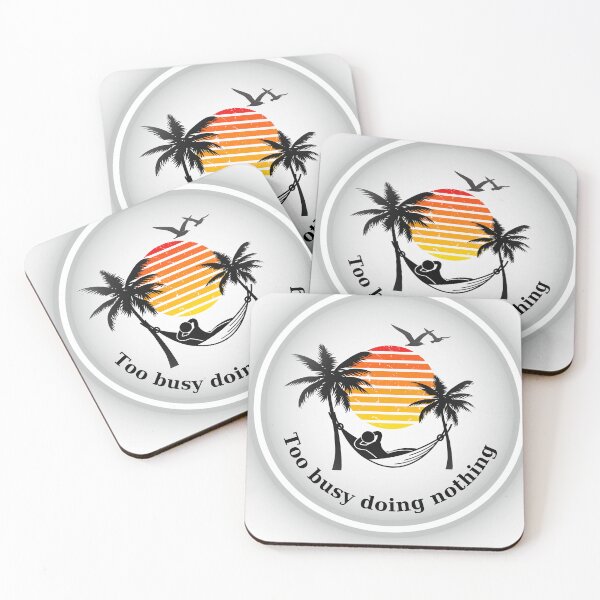 Item preview, Too Busy Doing Nothing – Funny Tropical Sunset Design designed and sold by Mindsafe8.