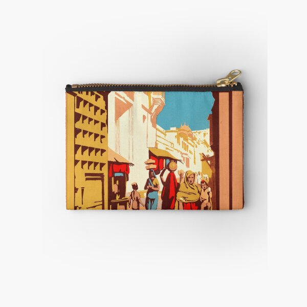 Item preview, Vintage "See India" Travel Poster | British Colonial Era Art | Vibrant Indian Street Scene | Phan B. Sanyal | Cultural Heritage designed and sold by artofuniverse.