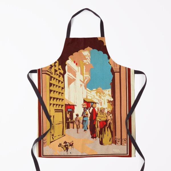 Item preview, Vintage "See India" Travel Poster | British Colonial Era Art | Vibrant Indian Street Scene | Phan B. Sanyal | Cultural Heritage designed and sold by artofuniverse.