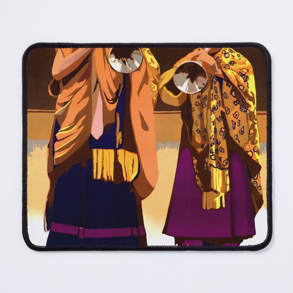 Item preview, Vintage Darjeeling Travel Poster | 1934 Art Deco Tibetan Monks | Lama Dance Traditional Music | Exotic India Tourism Print designed and sold by artofuniverse.
