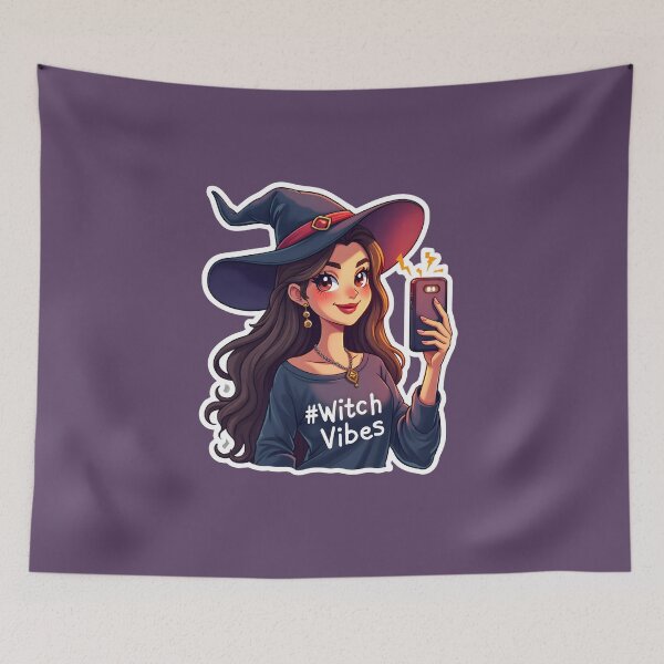 Item preview, Trendy Witch Girl Taking Magical Selfie Vibes designed and sold by HasHs.