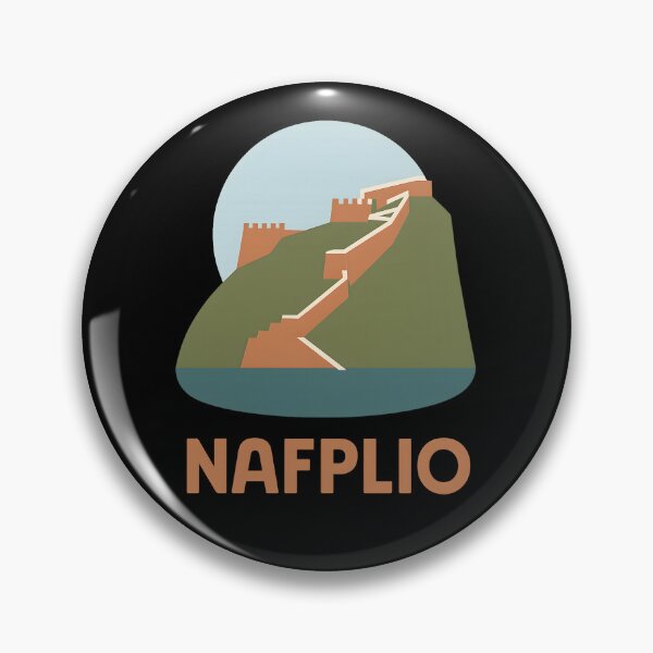 Item preview, Nafplio Greece Travel Poster – Palamidi Fortress Retro Art Print designed and sold by LifmusGoDesigns.