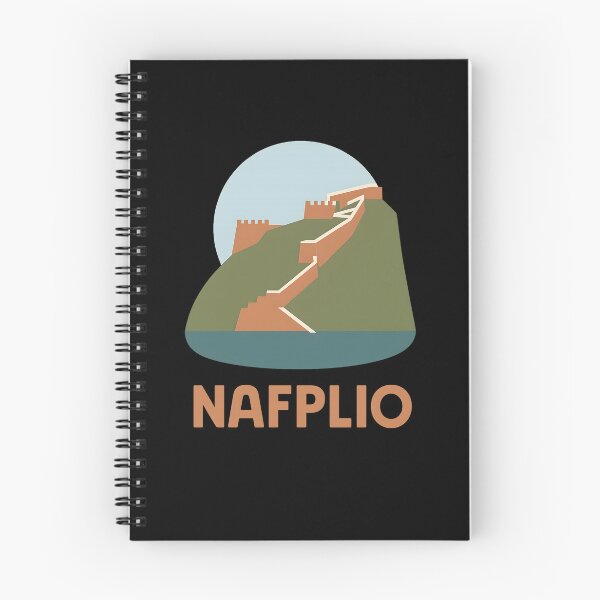 Item preview, Nafplio Greece Travel Poster – Palamidi Fortress Retro Art Print designed and sold by LifmusGoDesigns.