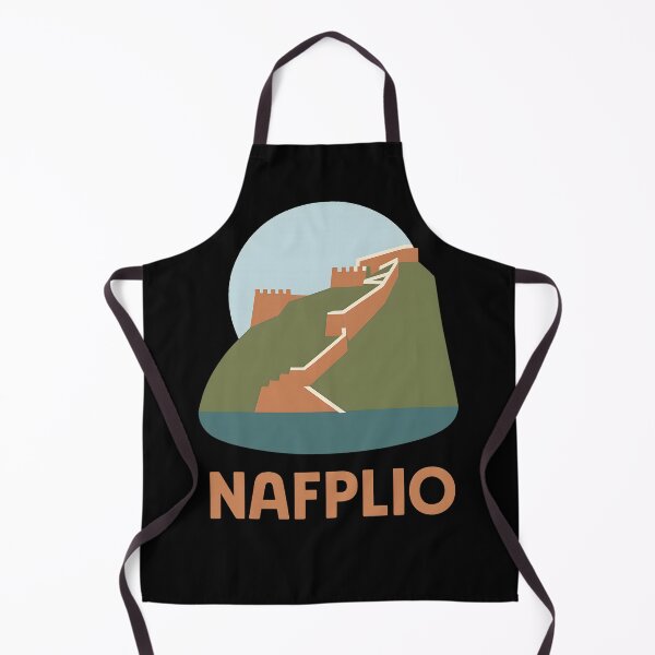 Item preview, Nafplio Greece Travel Poster – Palamidi Fortress Retro Art Print designed and sold by LifmusGoDesigns.